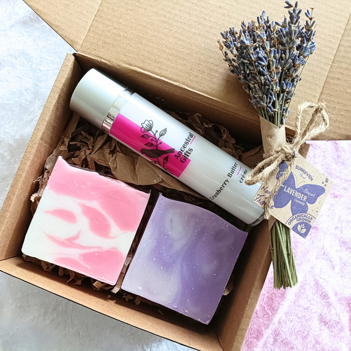 Lavender Botanica, Ylang-ylang & Rose Soap with Cranberry Butter Face Moisturizer