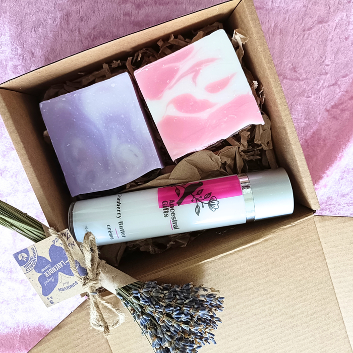 Lavender Botanica, Ylang-ylang & Rose Soap with Cranberry Butter Face Moisturizer